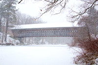 Henniker Bridge in snow